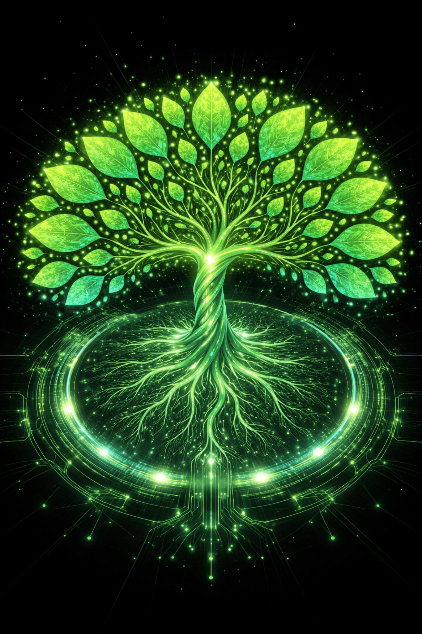 AI 品牌生命树 - 象征品牌在 AI 生态中的资产积累与知识图谱构建